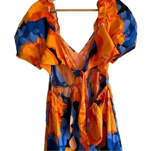 Tabitha Brown x Target Floral Print Puff Sleeve Tie-Back Midi Dress - Picture 7 of 8